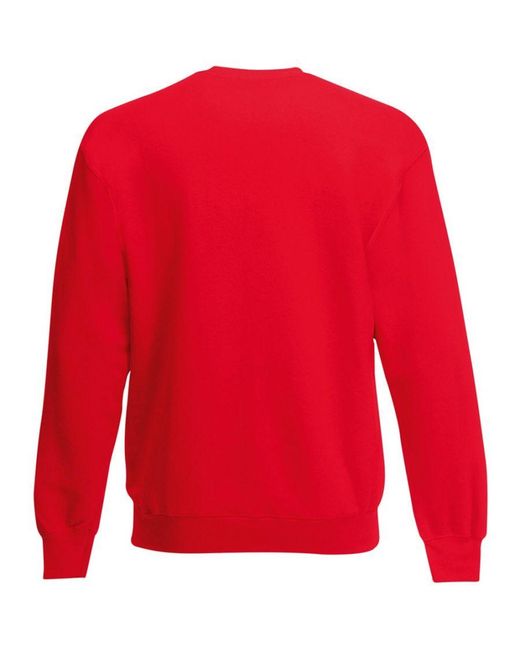 Fruit Of The Loom Red Set-In Belcoro Yarn Sweatshirt for men