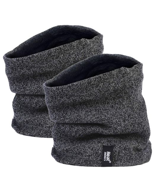 Heat Holders Black 2 Pack Thermal Winter Neck Warmer for men