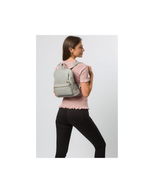 Pure Luxuries Gray 'Kinsely' Leather Backpack