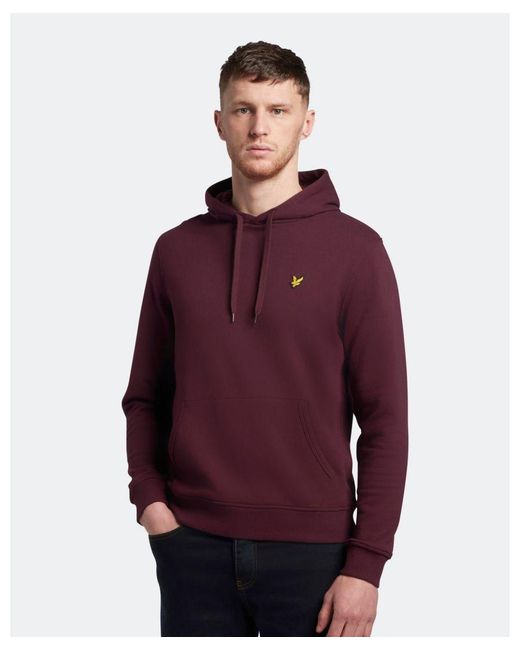 Lyle & Scott Purple Pullover Hoodie for men