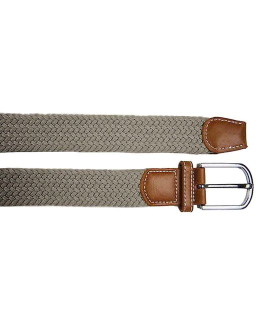 Asquith & Fox Gray Woven Braid Stretch Belt (Slate) for men
