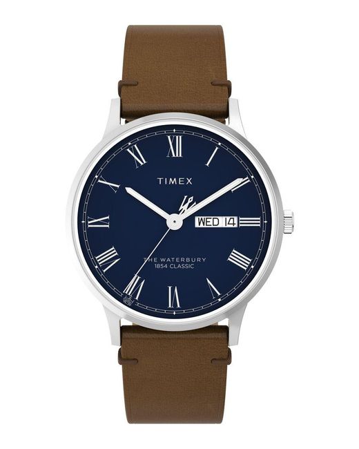 Timex Blue Traditional Watch Tw2W14900 Leather (Archived) for men