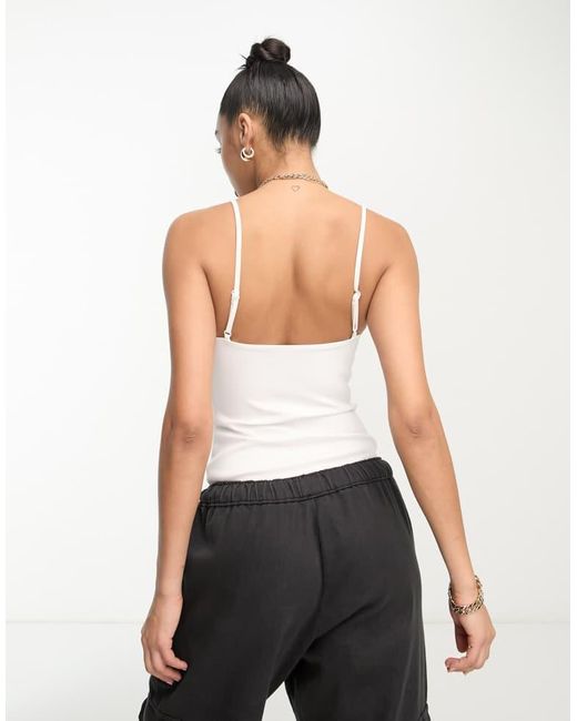 Commando White Neoprene Spaghetti Strap Bodysuit