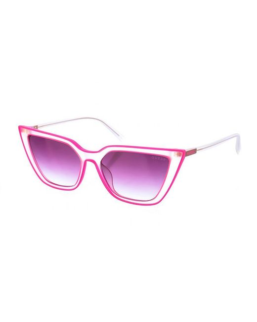 Guess Acetaat Zonnebril Met Ovale Vorm Gu3062s in het Pink