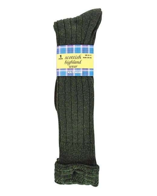 Sock Snob Black Wool Kilt Socks for men