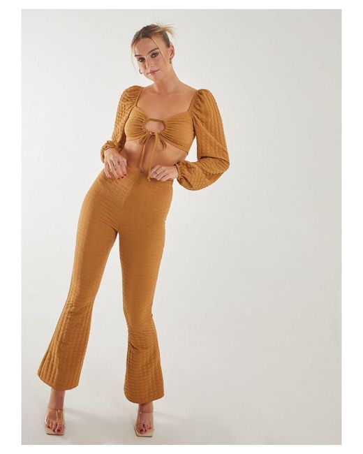 Pink Vanilla Brown Bubble Long Sleeve Top