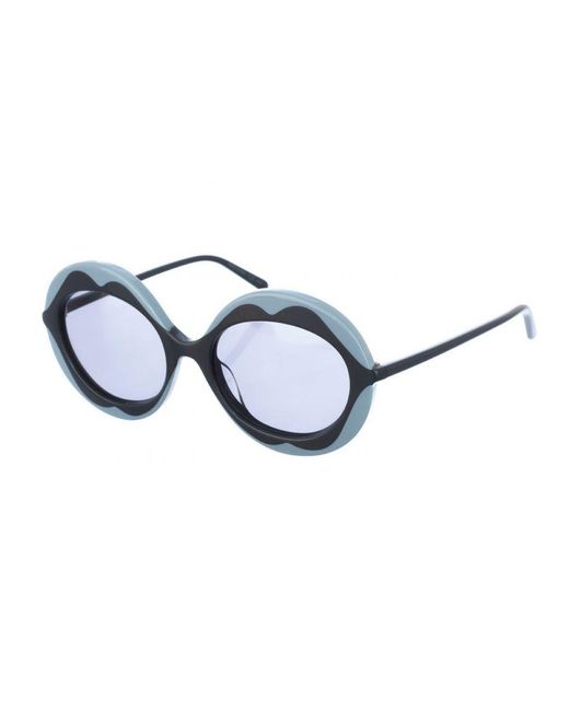 Marni Blue Me630S Oval-Shaped Acetate Sunglasses