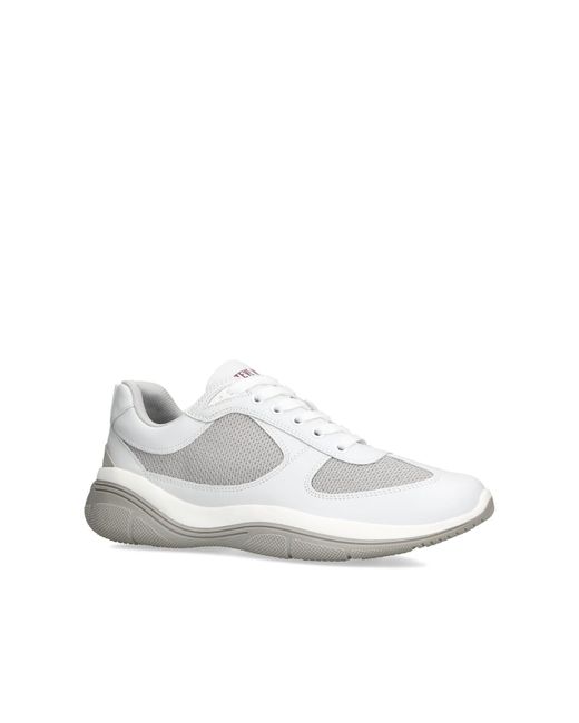 Steve Madden White Leather Prevale Sneakers for men