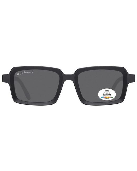 Montana Black Rectangle Matte Polarized Mp57