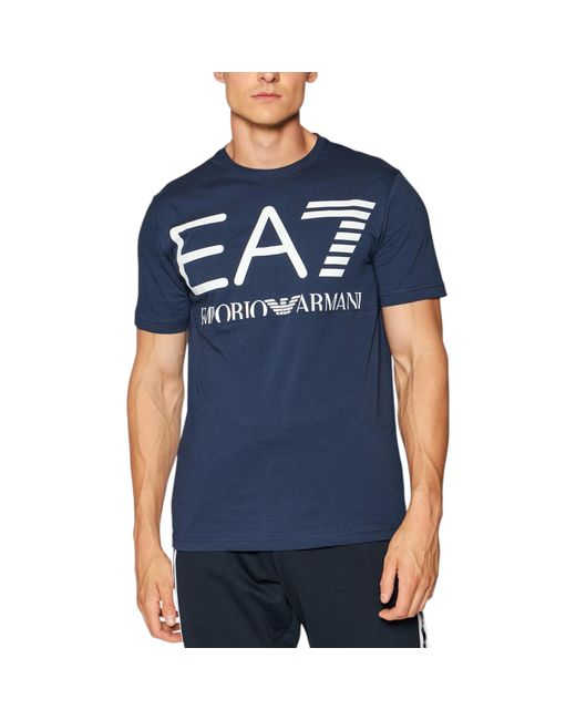 Armani Blue Ea7 6Kpt23 T Shirts Crew Neck Emporio Tee Casual Summer Cotton Tops for men