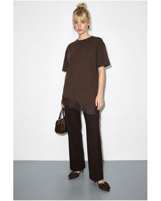 Bianco Lucci Black Elastane T-Shirt