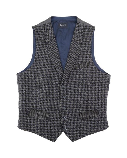 Hackett Blue Houndstooth Tweed Wc for men