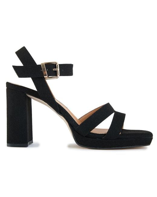 V.Gan Black Vegan Tulsi Platform Heel Sandals