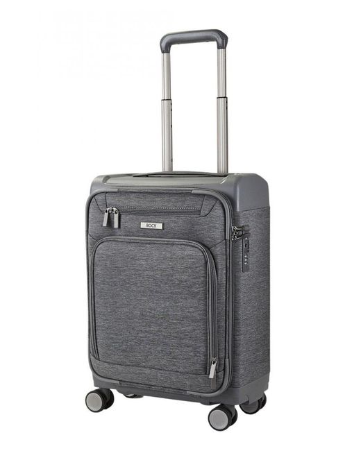 Infinity Leather Gray Lightweight Soft Suitcases Luggage