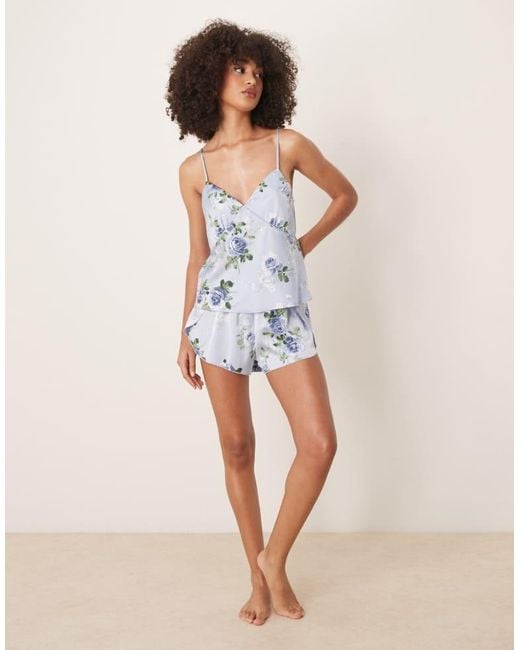 Abercrombie & Fitch Blue Tie Up Pyjama Cami Top