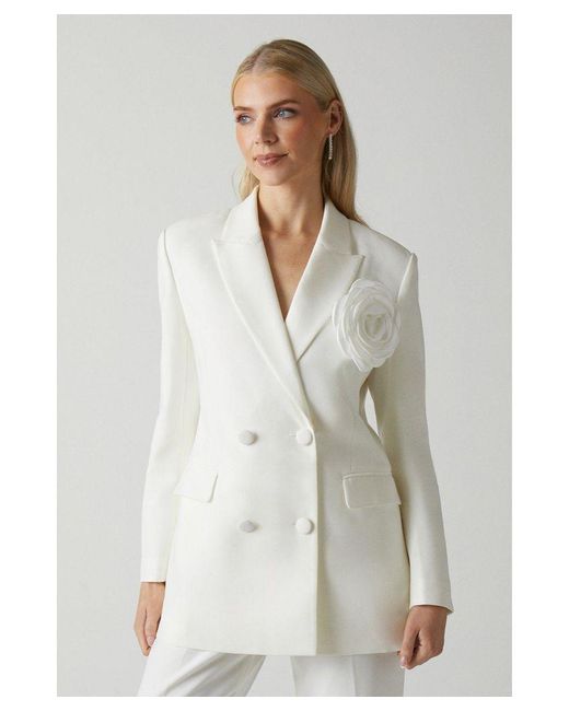 Coast White Corsage Double Breasted Bridal Blazer