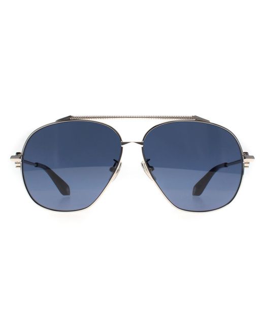Roberto Cavalli Blue Aviator Palladium Src008V Sunglasses