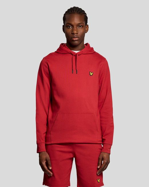 Lyle & Scott Red Sports Lightweight Hoodie for men