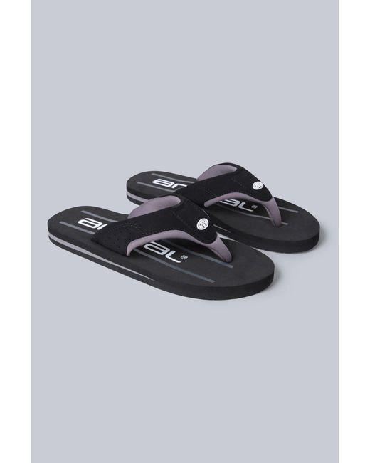 Mountain Warehouse Gray 'Jekyl' Flip Flops Lightweight Slip-On Sandals With Soft Padded Upper Straps for men