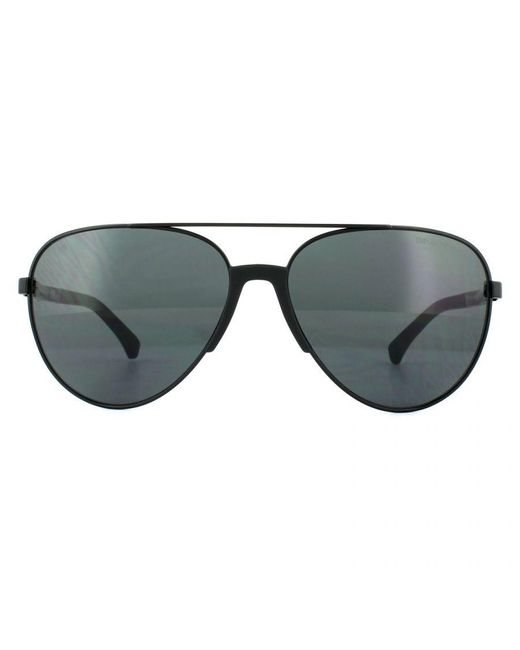 Emporio Armani Gray Sunglasses 2059 320387 Matt Metal for men