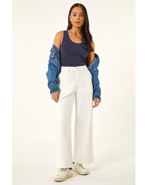 Roman Blue Petite Pocket Stretch Jean