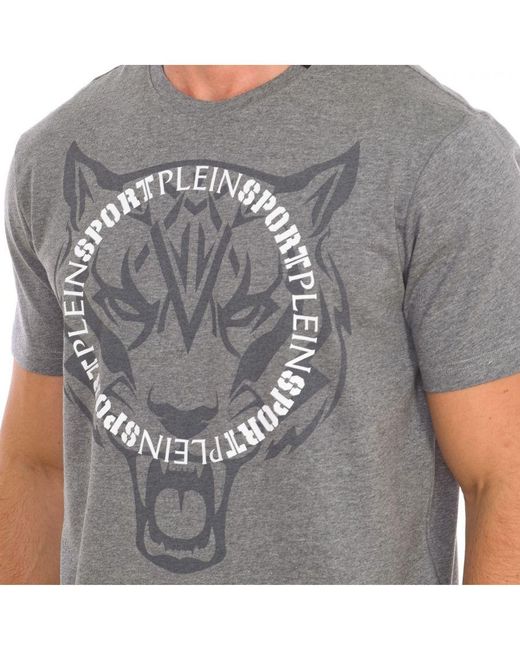 Philipp Plein Gray Tips402 Short Sleeve T-Shirt for men