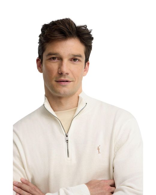 POLO CLUB White Zip Neck Sweater Pullover12 for men