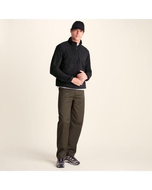 TOG24 Black Charlton Printed Midweight Microfleece Half Zip for men