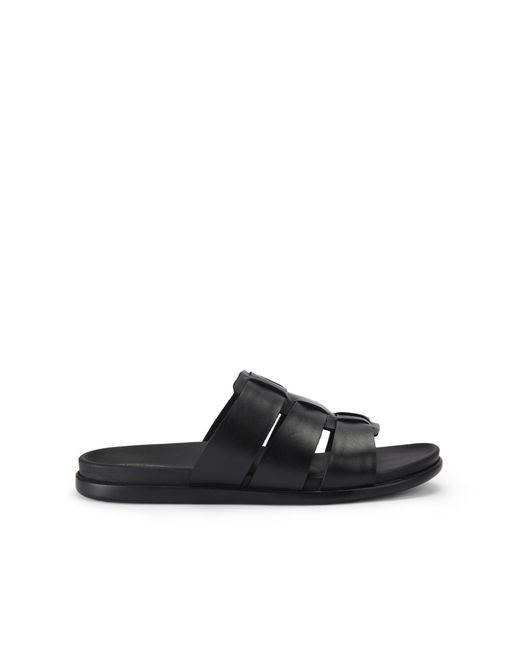 KG by Kurt Geiger Black Leather Naples Sandals for men