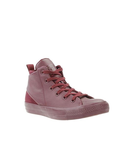 Converse Purple Chuck Taylor All Star Selene Monochrome Plimsolls Leather