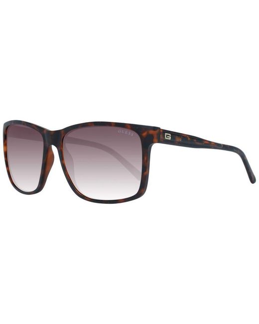 Guess Brown Square Sunglasses With Gradient Lenses for men