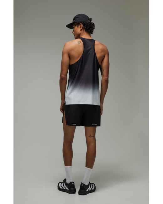 BoohooMAN Gray Common Pace Running Ombre Race Day Singlet for men