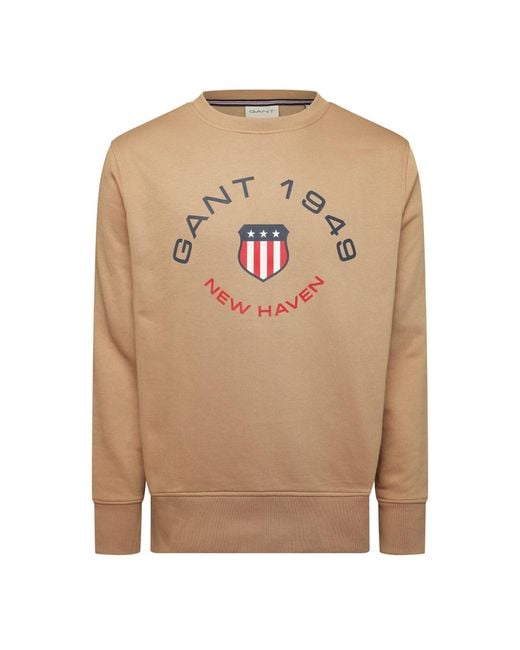 Gant Brown Graph Crewneck for men