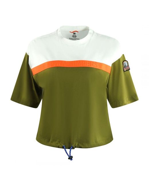 Parajumpers Green Anorak Cropped T-Shirt