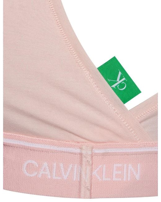 Calvin Klein Pink 000Qf6502E Ck One Recycled Unlined Bralette