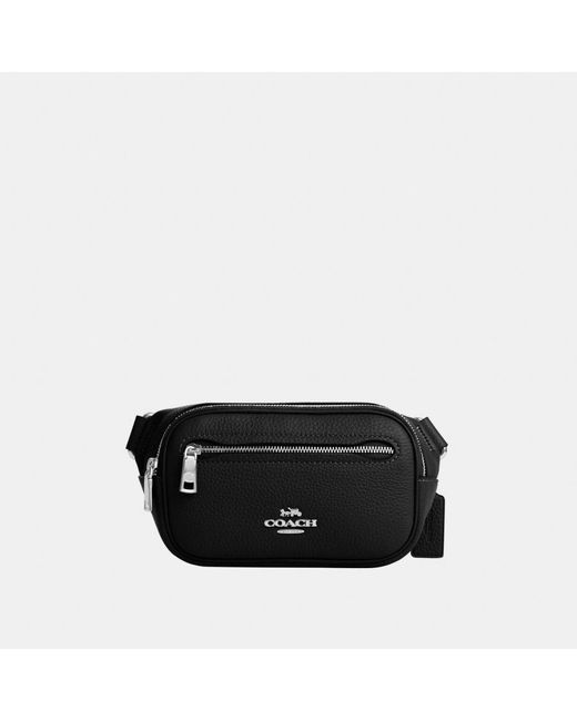 COACH Black Elias Mini Belt Bag for men