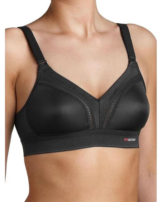 Triumph Black Triaction Workout Non Wired Sports Bra Polyamide
