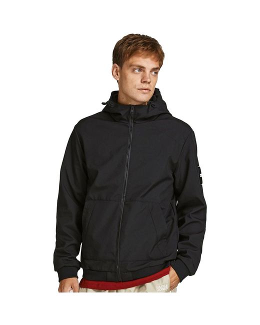 Jack & Jones Black Jcoclassic Lightweight Hooded Jacket for men