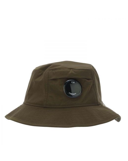 C P Company Green Accessories Chrome-R Bucket Hat for men