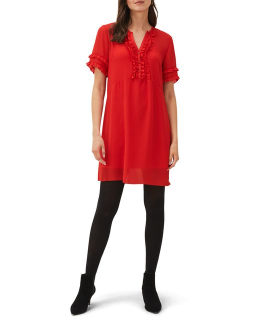 Phase Eight Red Darla Frill Dress