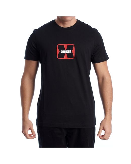DIESEL Black Slim Fit Short Sleeve T-Shirt A03848_Rpati for men