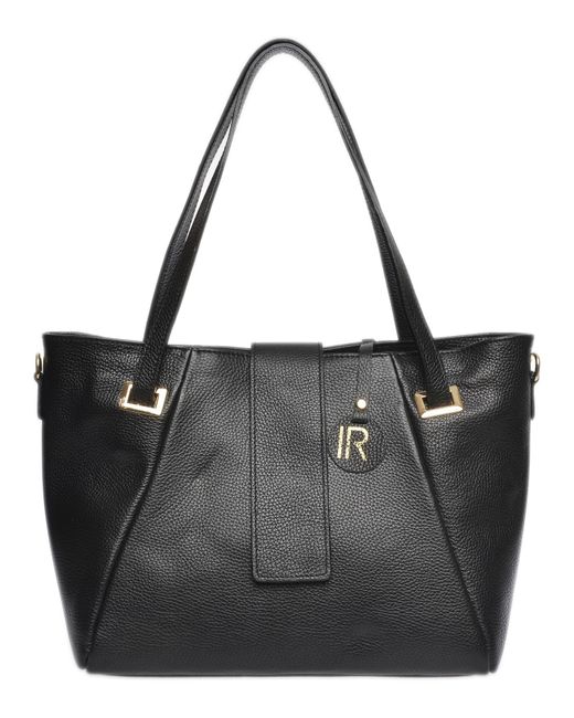Isabella Rhea Black Rindsledertasche