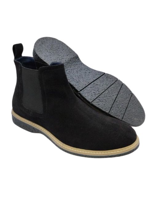 LB Comfort Black Rufus Leather Boots for men