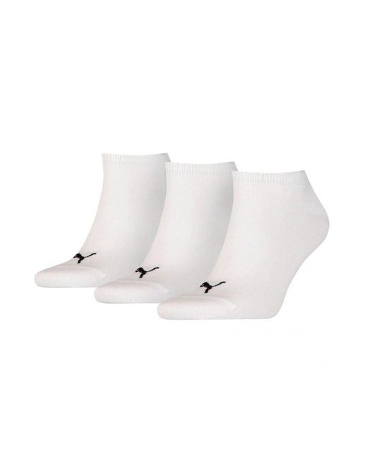 PUMA White Trainer 3Pck Socks Cotton for men
