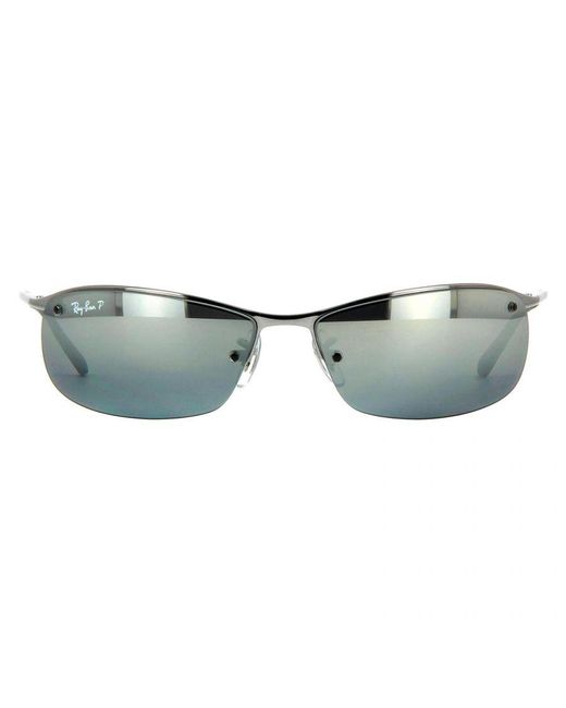 Ray-Ban Gray Sunglasses 3183 004 82 Gunmetal Mirror Polarized for men