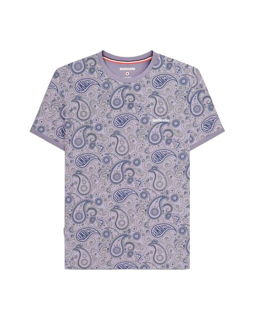 Lambretta Purple Ss25 Paisley T-Shirt (Dusk/ for men