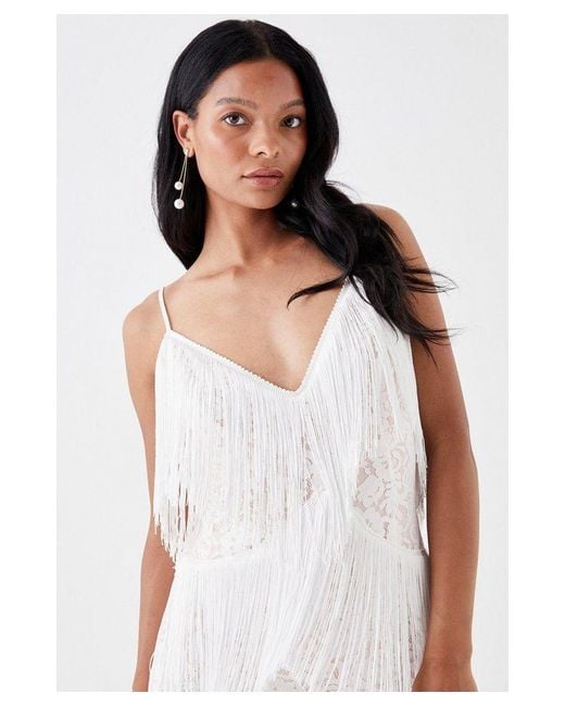 Tassel jumpsuit white on sale