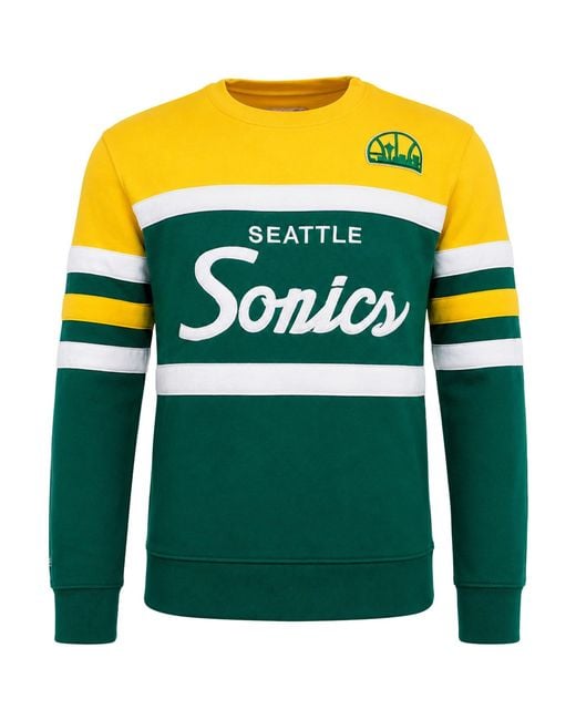 Mitchell & Ness Green Nba Seattle Supersonics Head Coach Sweater for men