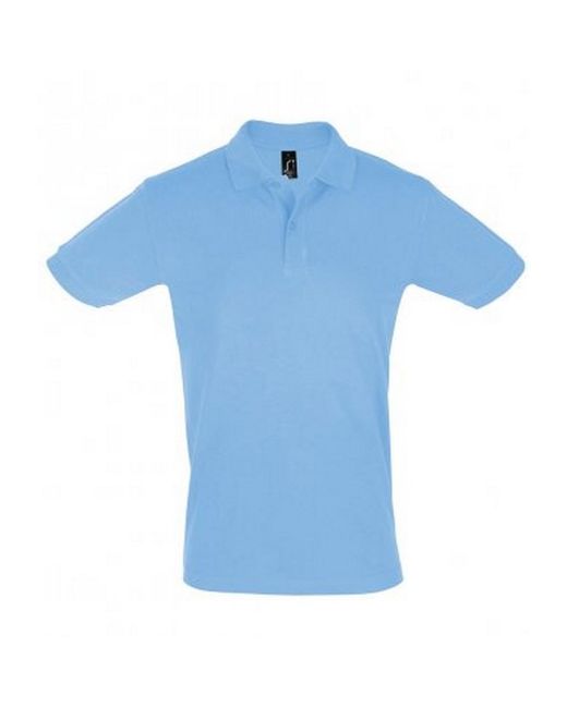 Sol's Blue Perfect Pique Short Sleeve Polo Shirt (Sky) Cotton for men