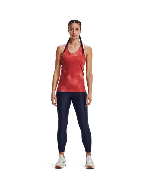 Under Armour Red Heatgear No Slip Waistband Ankle Leggings